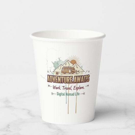 Gobelets En Papier Adventure Awaits (Verso)