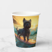 Gobelets En Papier Affenpinscher Beach Surf Peinture (Recto)