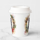 Gobelets En Papier Affenpinscher Christmas Wreath Festive Pup (Droite)