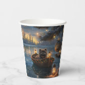 Gobelets En Papier Affenpinscher Festive Christmas Voyage (Verso)