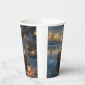 Gobelets En Papier Affenpinscher Festive Christmas Voyage (Gauche)