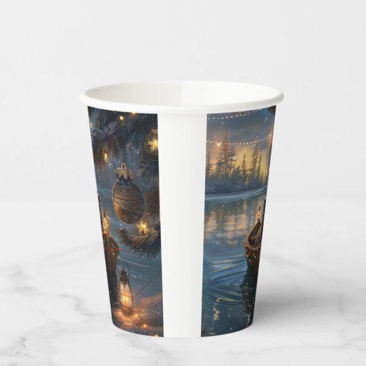 Gobelets En Papier Affenpinscher Festive Christmas Voyage (Gauche)