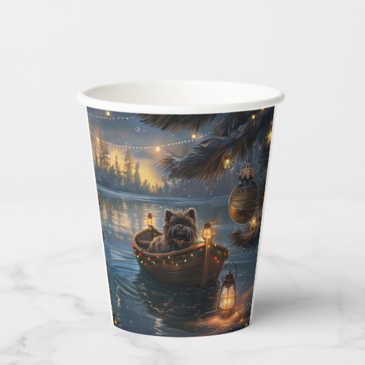 Gobelets En Papier Affenpinscher Festive Christmas Voyage (Recto)