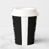 Gobelets En Papier Affiche de code QR Google pour avis moderne (Droite)