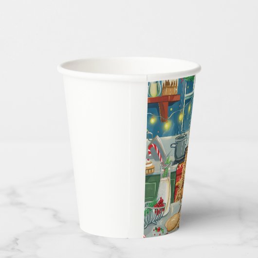 Gobelets En Papier Afghan Hound Holiday Baking : Noël festif (Droite)