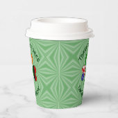 Gobelets En Papier African Irish American Shamrock Personalized Text (Droite)