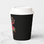 Gobelets En Papier African Père Noël Mme Claus Dansant Noël américain (Gauche)