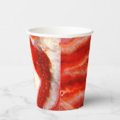 Gobelets En Papier Agate orange sang tombé. (Droite)