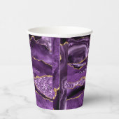 Gobelets En Papier Agate Violet violet or Parties scintillant Géode N (Droite)
