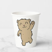 Gobelets En Papier Agiter Adorable Ours Souriant (Recto)