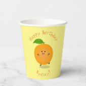 Gobelets En Papier Agréable agrumes d'orange (Verso)