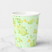 Gobelets En Papier Agrumes TROPICALES FRUITS D'ÉTÉ Citron orange tran (Gauche)