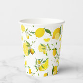 Gobelets En Papier Agrumes TROPICALES FRUITS D'ÉTÉ Citrons d'orange (Verso)