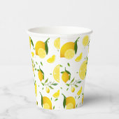 Gobelets En Papier Agrumes TROPICALES FRUITS D'ÉTÉ Citrons d'orange (Droite)