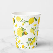 Gobelets En Papier Agrumes TROPICALES FRUITS D'ÉTÉ Citrons d'orange (Recto)