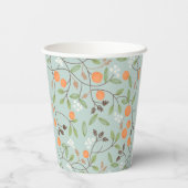 Gobelets En Papier Agrumes verts et fleurs d'orange (Verso)