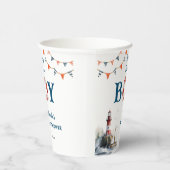 Gobelets En Papier Ahoy C'est un garçon Baby shower nautique (Droite)
