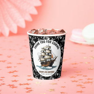 Gobelets En Papier Ahoy ! Pirate Ship 8e anniversaire