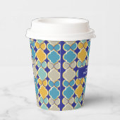 Gobelets En Papier Aïd Moubarak Motif marocain Royal Blue Golden (Droite)