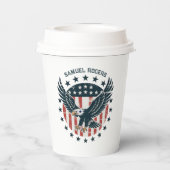 Gobelets En Papier Aigle américain Rétro  (Verso)