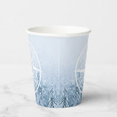 Gobelets En Papier Aiguille de compas monogramme forêt d'épinette d'h (Droite)