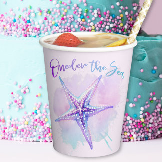 Gobelets En Papier Aiguilles de mer Iridescentes pourpre "Oneder"