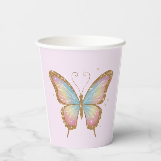 GOBELETS EN PAPIER AILES COLORÉES (Verso)