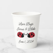 Gobelets En Papier Aimer les bogues, Personnaliser (Recto)