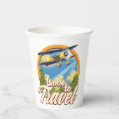 Gobelets En Papier Aimer voyager (Recto)