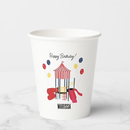 Gobelets En Papier Aire de jeu Enfants Garçons Filles Anniversaire No (Recto)