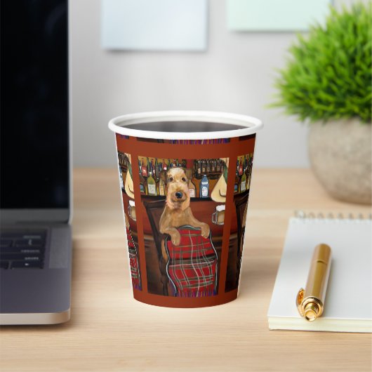 Gobelets En Papier Airedale Terrier (Insitu)