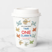 Gobelets En Papier Airplane Boy 1st Birthday | Fun Sky Theme Party (Verso)