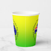 Gobelets En Papier Ajouter le nom Année, Australie Jour Gold Vert pou (Droite)