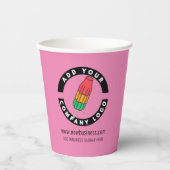 Gobelets En Papier Ajouter le site Web ou le nom commercial du logo d (Recto)