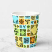 Gobelets En Papier Ajouter nom et relation Anniversaire Orange & Vert (Gauche)