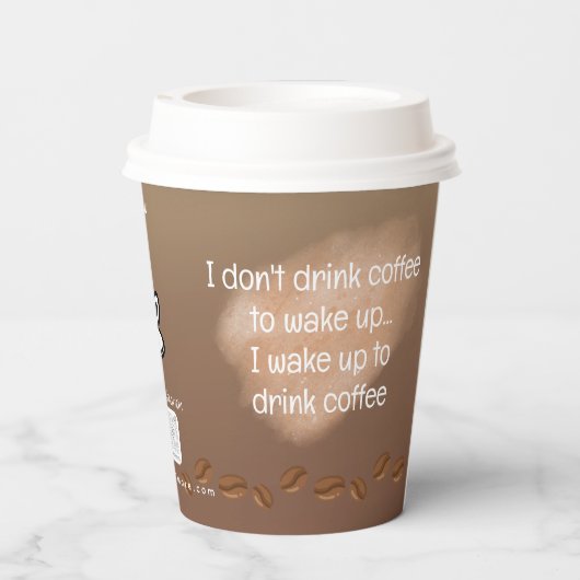 Gobelets En Papier Ajouter QR Code Cups de papier café personnalisé (Verso)