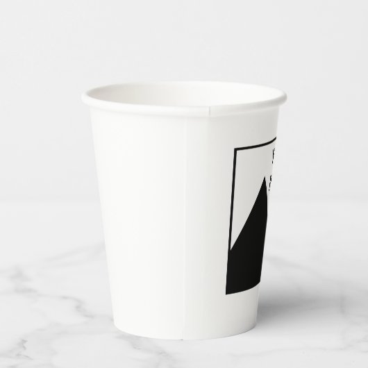 Gobelets En Papier Ajouter une image personnalisée Nom de l'entrepris (Droite)