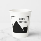 Gobelets En Papier Ajouter une image personnalisée Nom de l'entrepris (Recto)