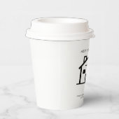 Gobelets En Papier Ajouter votre logo commercial Immobilier minimalis (Droite)