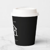 Gobelets En Papier Ajouter votre logo d'entreprise Immobilier minimal (Gauche)