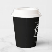 Gobelets En Papier Ajouter votre logo d'entreprise Immobilier minimal (Droite)
