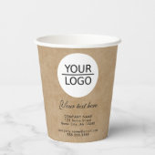 Gobelets En Papier Ajouter votre logo Promotion texte personnalisée R (Verso)