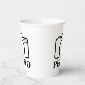 Gobelets En Papier Ajoutez une photo personnalisée Mariage Moderne Él (Gauche)