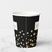 Gobelets En Papier Ajoutez votre logo - Points Or (Droite)