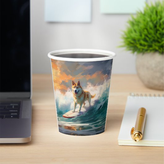 Gobelets En Papier Akita Beach Surf Peinture (Insitu)