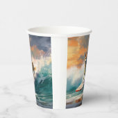 Gobelets En Papier Akita Beach Surf Peinture (Droite)