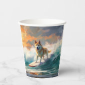 Gobelets En Papier Akita Beach Surf Peinture (Recto)