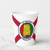 Gobelets En Papier Alabamian Flag & Seal, Flag of Alabama (Verso)