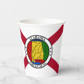 Gobelets En Papier Alabamian Flag & Seal, Flag of Alabama (Recto)