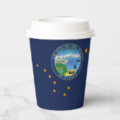 Gobelets En Papier Alaskan Flag & Seal, Flag of Alaska (Verso)